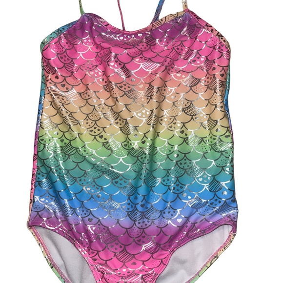 Bmagical By Bt Ween Girls One Piece Swimsuit Rainbow Mermaid Print Size 10 - Picture 2 of 5